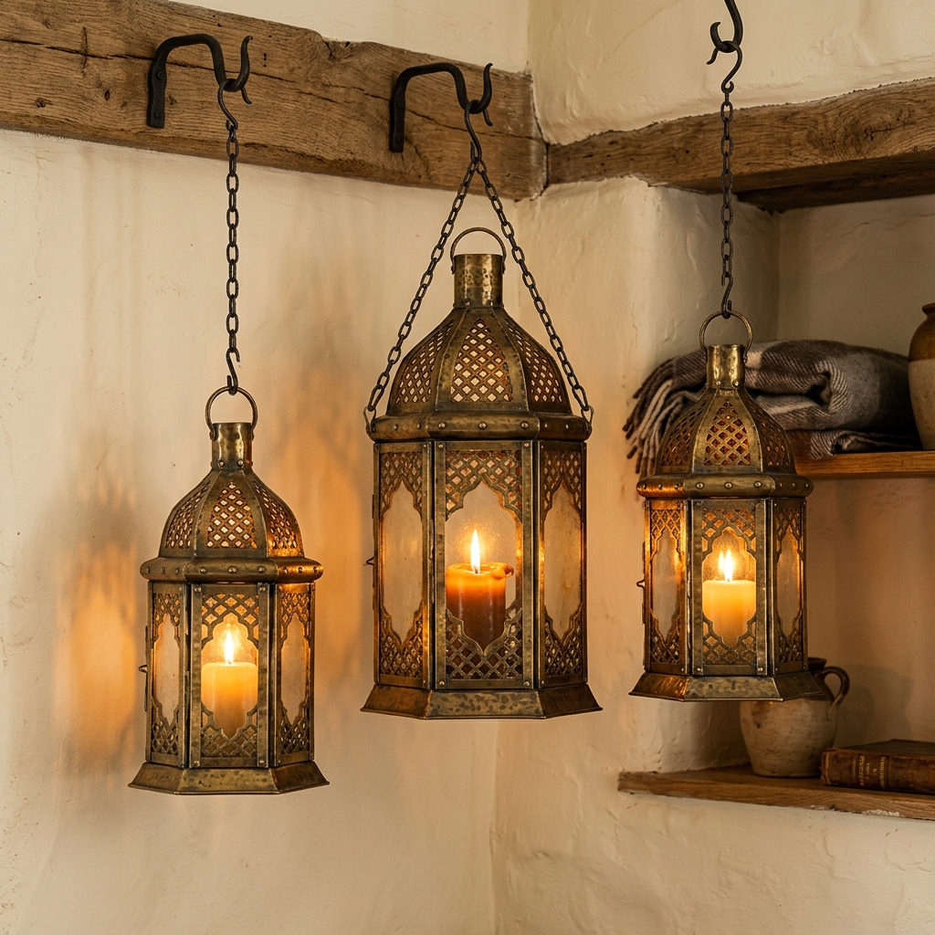 Rustic Lantern Wall Decor